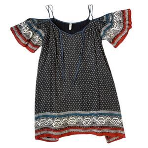 Free People Movement Boho Cold Shoulder Mini Dress Size Small